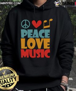 Good Peace Love Music Hoodie in vibrant colors, featuring a stylish design perfect for music lovers and peace advocates.