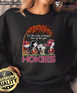 Good Peanuts Hokies sweatshirt for the holidays, featuring festive design perfect for celebrating the most wonderful time of the year.