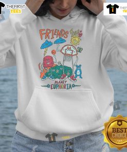 Good Planet Euphoria Friends Forever Basketball Cartoon Hoodie featuring colorful cartoon characters playing basketball.