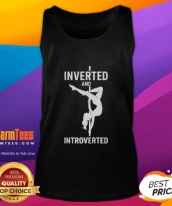 Good Pole Dance Inverted and Introverted tank top displayed on a hanger, showcasing vibrant design and comfortable fit.