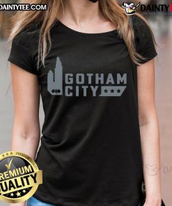 Good Premium Gotham City Ladies Tee in black, featuring a stylish graphic design perfect for casual wear.