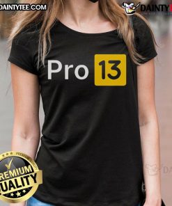 Good Pro 13 logo on a stylish ladies tee, perfect for casual wear and showcasing your unique style.
