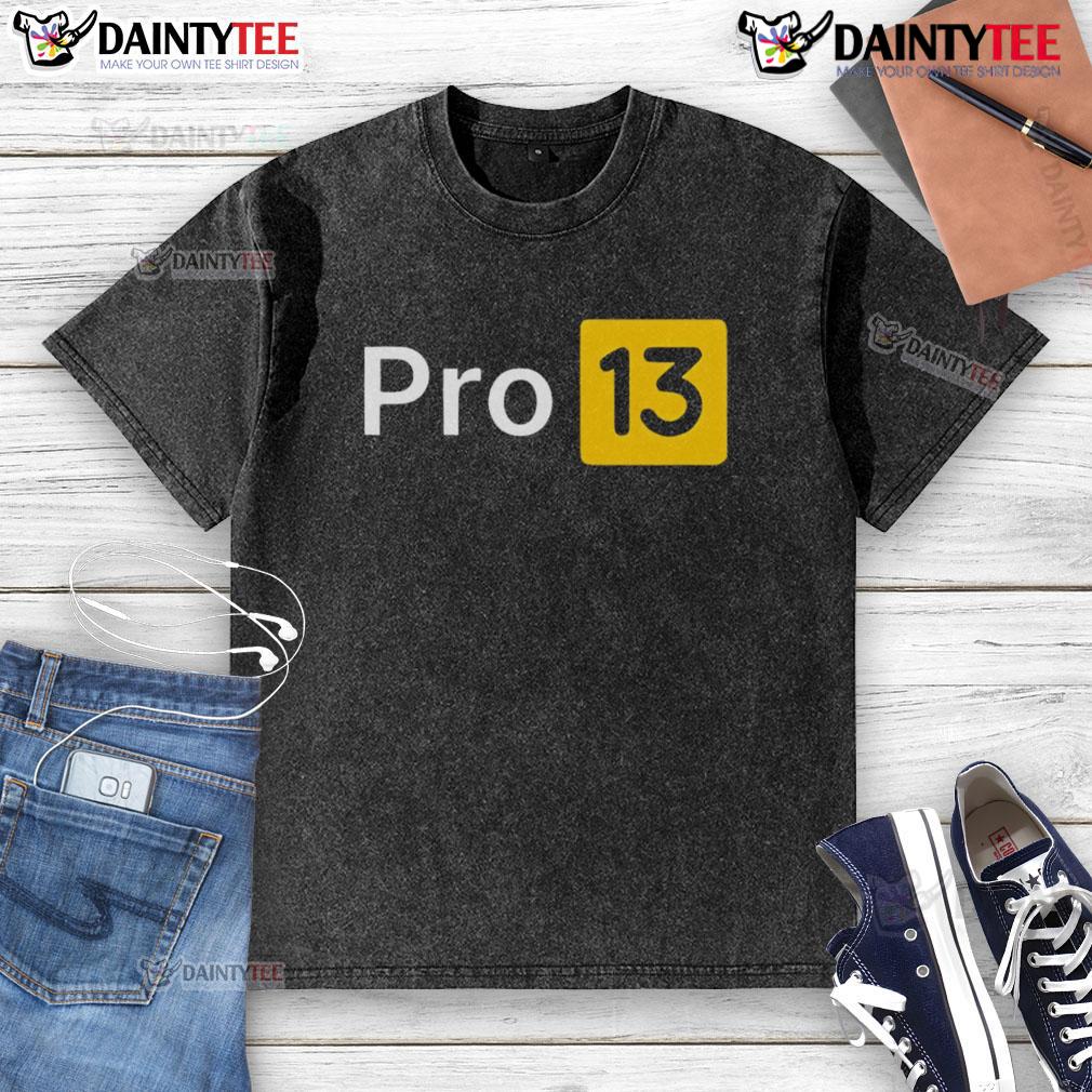 Good Pro 13 Logo Washed T Shirt Good Pro 13 logo on a washed t-shirt, showcasing a stylish and comfortable design perfect for casual wear.