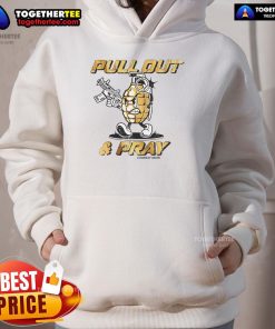 Good Pull Out And Pray Grenades Guns Graphic Hoodie showcasing a bold design perfect for firearm enthusiasts.