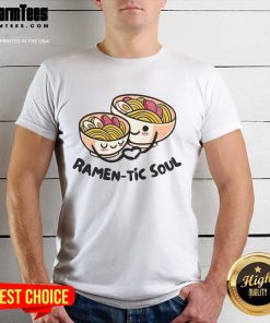 Good Ramen-Tic Soul T-Shirt featuring a playful ramen graphic and stylish design, perfect for noodle lovers and casual wear.