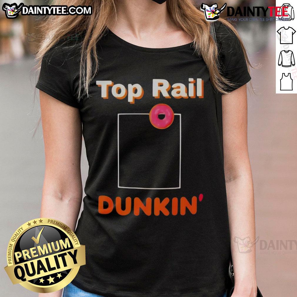 Good Red Sox Top Rail Dunkin Ladies Tee Good Red Sox Top Rail Dunkin Ladies Tee featuring vibrant colors and a stylish design for baseball fans.
