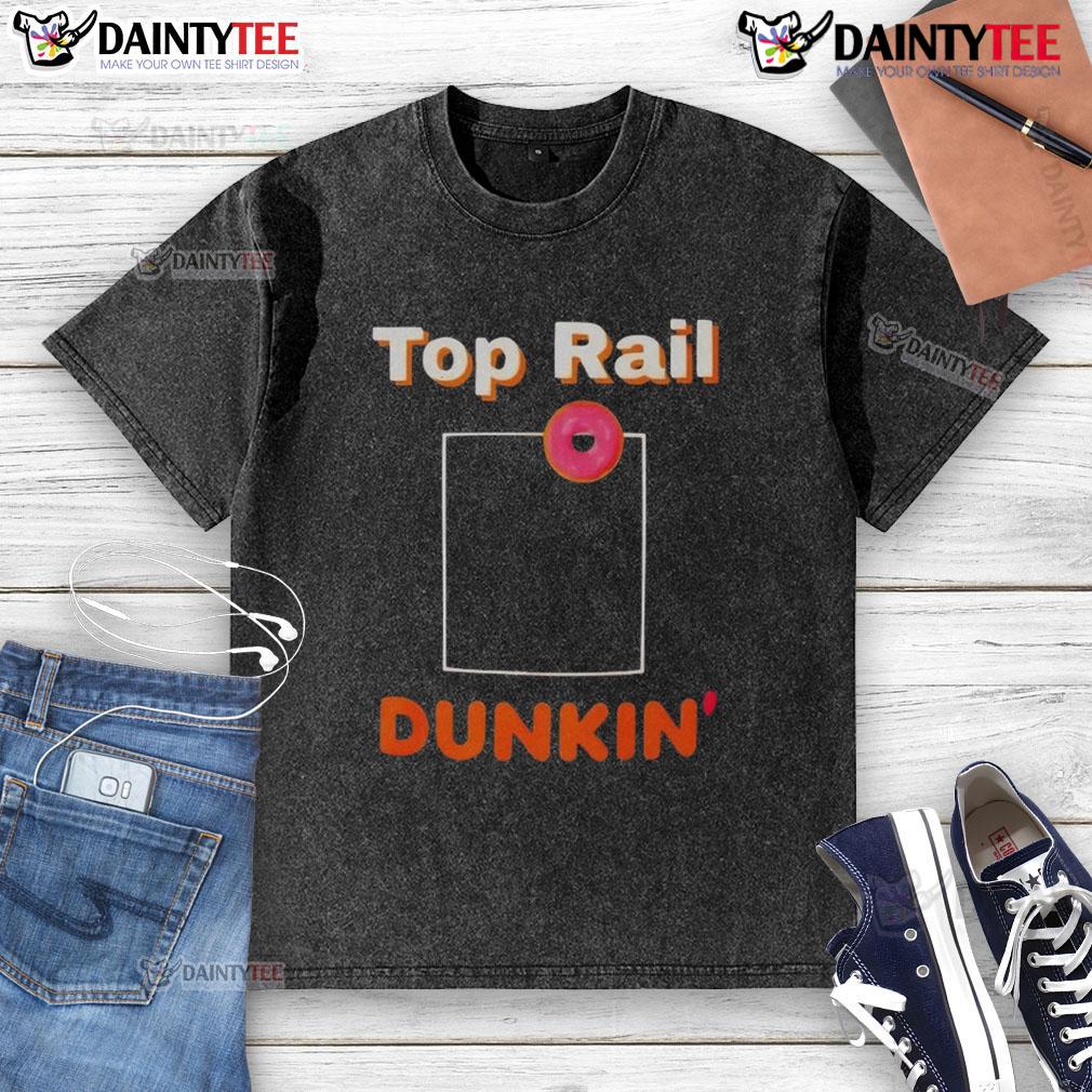 Good Red Sox Top Rail Dunkin Washed T Shirt Good Red Sox top featuring Dunkin' logo on a washed T-shirt, perfect for casual fans and daily wear.