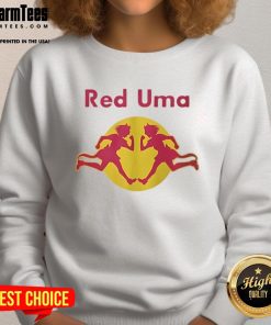 Good Red Uma Logo Sweatshirt featuring a stylish red design and bold logo, perfect for casual wear.