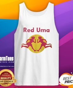 Good Red Uma Logo Tank Top featuring a bold design, perfect for casual wear and summer fashion essentials.