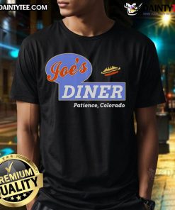 Good Resident Alien Joe's Diner T-Shirt featuring vibrant graphics and a fun design for fans of quirky diner culture.