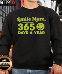 Good Roman Atwood Smile More 365 Days a Year sweatshirt featuring a vibrant design, perfect for fans of positivity and humor.