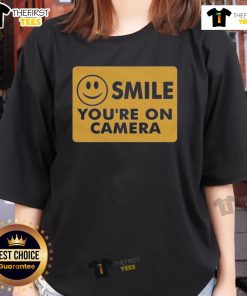 Good Ross Creations 'Smile You're On Camera' ladies tee, featuring a stylish design perfect for casual wear and photography lovers.