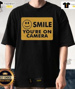 Good Ross Creations 'Smile You're On Camera' T-Shirt featuring a fun design, perfect for casual wear and photo ops.