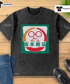 Good Sakamoto Convenience Store washed t-shirt featuring a stylish design, perfect for casual wear and anime fans.