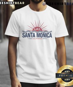 Good Santa Monica Destination T-Shirt featuring a vibrant design perfect for beach lovers and travel enthusiasts.