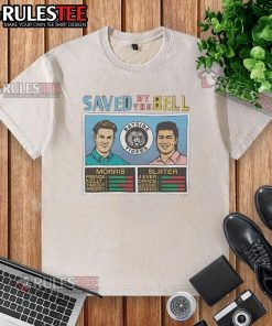 Good Saved By The Bell Jam featuring Morris and Slater on a stylish washed t-shirt design for fans.
