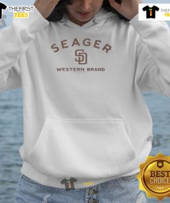 Good Seager X Padres Western Brand Logo Hoodie featuring a stylish design and comfortable fit for fans.