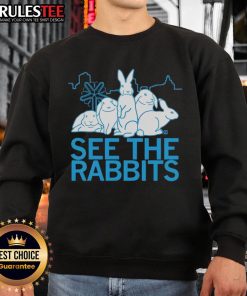 Cozy Good-See-The-Rabbits sweatshirt featuring a playful rabbit graphic, perfect for casual wear and animal lovers.