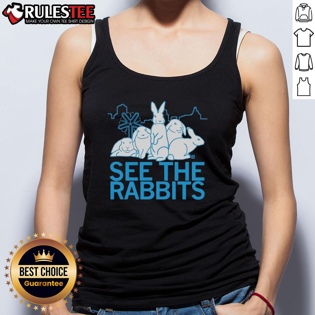 Good See The Rabbits Tank Top Stylish Good-See-The-Rabbits tank top featuring a playful rabbit graphic, perfect for casual summer wear.