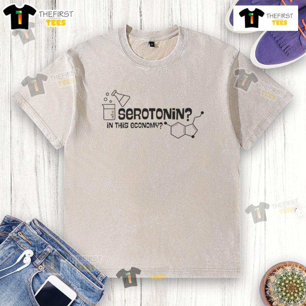 Good Serotonin In This Economy Washed T Shirt Good Serotonin In This Economy washed t-shirt featuring a trendy design and soft fabric, perfect for casual wear.