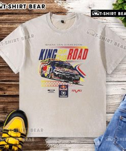 Good Shane Van Gisbergen King Of The Road washed t-shirt in casual style, perfect for racing fans and everyday wear.