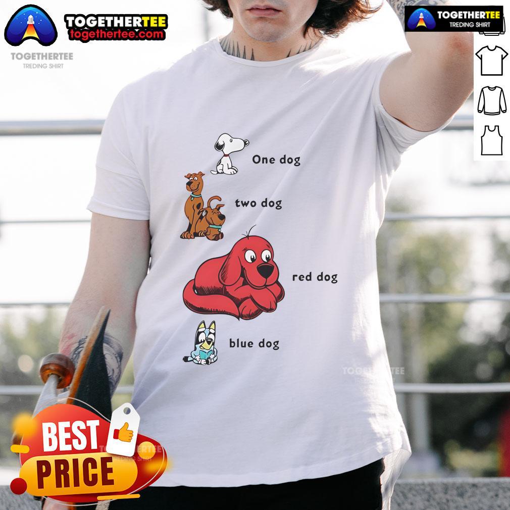 Good Snoopy 1 Dog 2 Dog Red Dog Blue Dog T Shirt Good Snoopy 1 Dog 2 Dog T-Shirt featuring red and blue dog designs, perfect for dog lovers and casual wear.