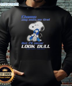 Good Snoopy Chemo hoodie promoting colon awareness; stylish design reminding us to stay positive during treatment.