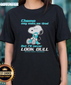 Good Snoopy chemo awareness tee for ovarian cancer, featuring a vibrant design to inspire and uplift during treatment.