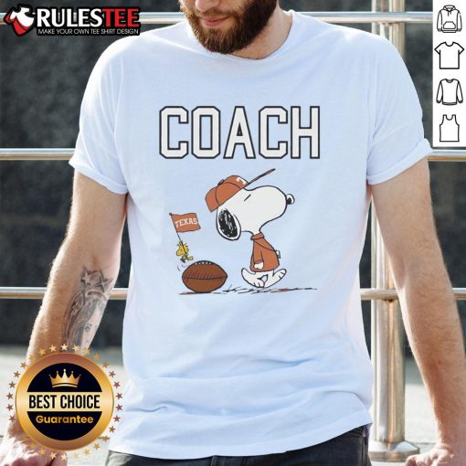 Alt Text: Good Snoopy Coach Texas Longhorns Football T-Shirt featuring Snoopy in a Texas Longhorns design for fans.
