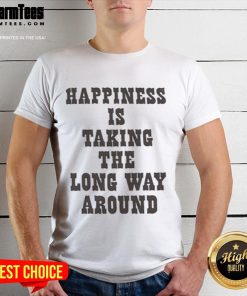Good Snoopy Happiness Is Taking The Long Way Around T-Shirt featuring Snoopy and a whimsical design, perfect for casual wear.