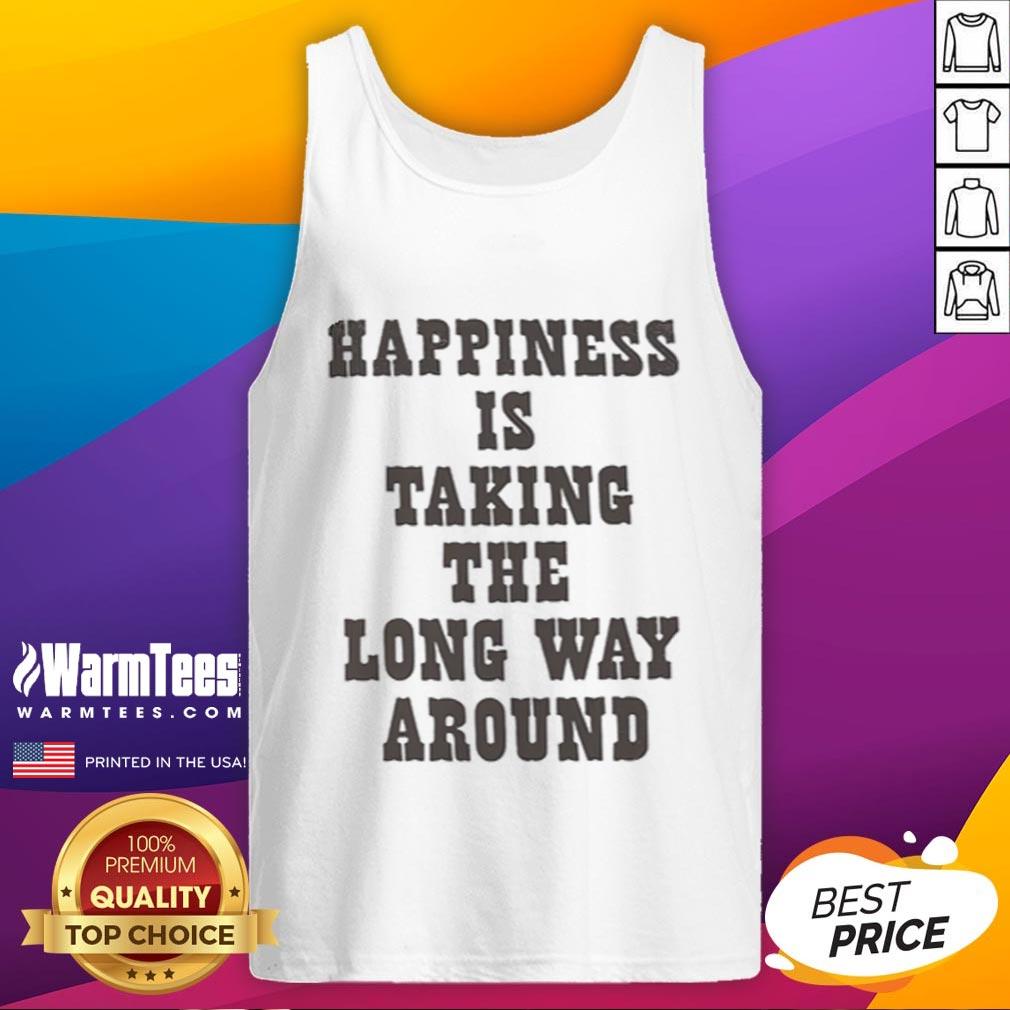 Good Snoopy Happiness Is Taking The Long Way Around Tank Top Good Snoopy tank top featuring 'Happiness Is Taking The Long Way Around' design, perfect for casual summer wear.