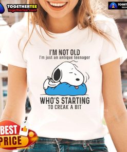 Alt Text: Good Snoopy tee for antique teenagers, featuring a fun design that humorously embraces aging and nostalgia.