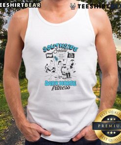 Good Southside Social Dark Horse Fitness tank top displayed on a mannequin, showcasing vibrant design and comfortable fit.
