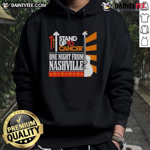 Good Stand Up To Cancer 2025 hoodie from the One Night From Nashville event, promoting cancer awareness and support.