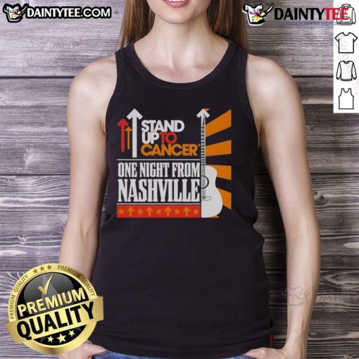 Good Stand Up To Cancer 2025 tank top featuring Nashville design, promoting cancer awareness and support.