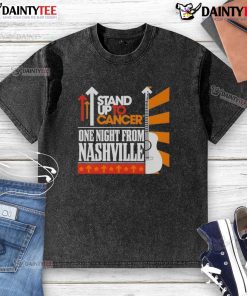 Good Stand Up To Cancer 2025 Nashville event washed t-shirt featuring vibrant design and supportive message for cancer research.