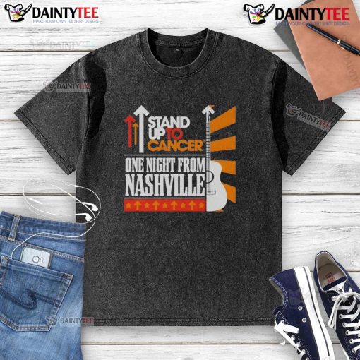 Good Stand Up To Cancer 2025 Nashville event washed t-shirt featuring vibrant design and supportive message for cancer research.