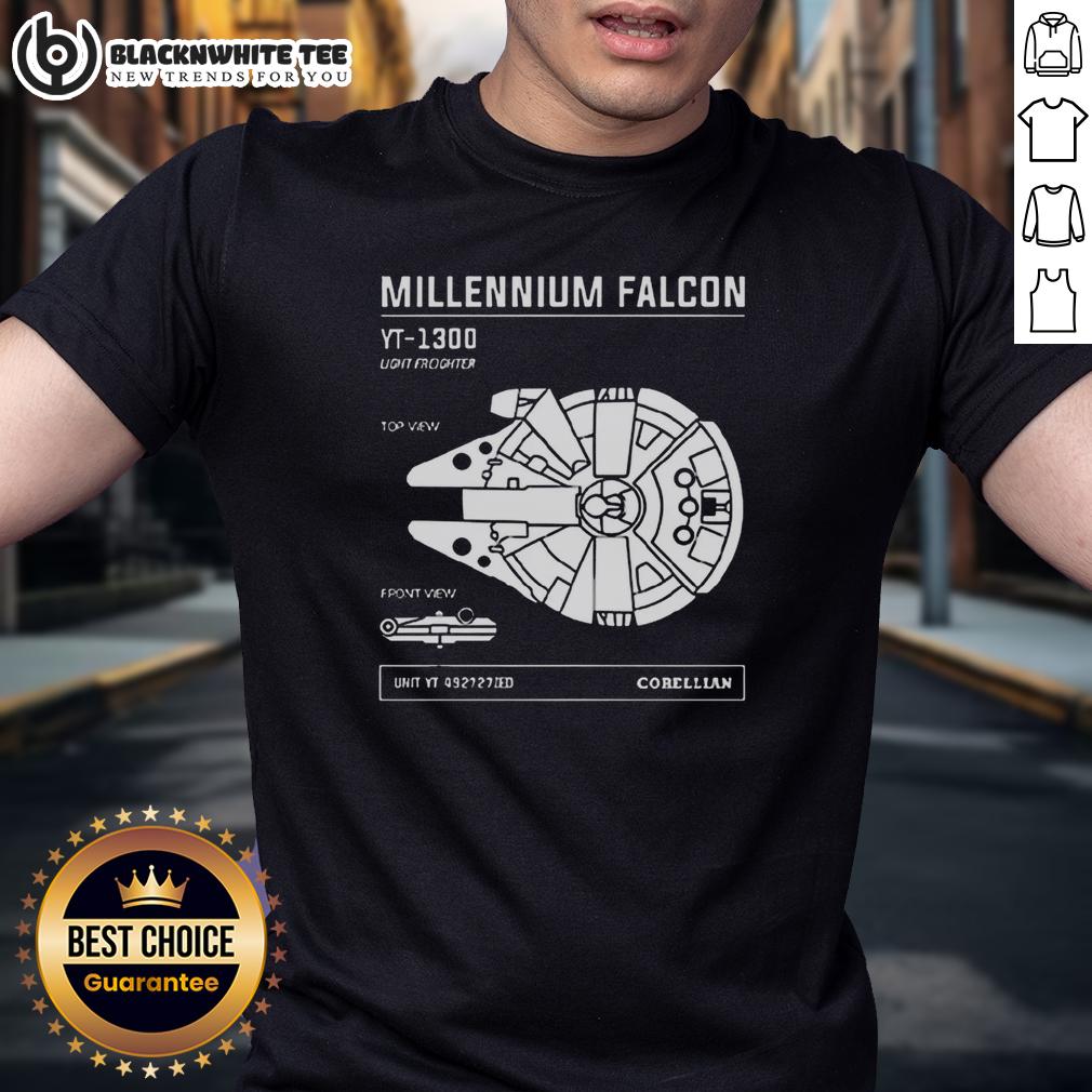 Good Star Wars Millennium Falcon Yt 1300 Light Freighter T Shirt Good Star Wars Millennium Falcon YT-1300 Light Freighter T-Shirt featuring iconic spaceship design in vibrant colors.