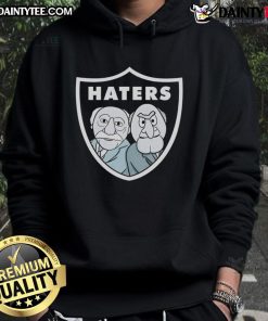 Good Statler and Waldorf Las Vegas Raiders football parody graphic hoodie featuring iconic Muppet characters.