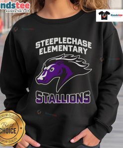 Good Steeplechase Stallions Elementary Fade Sweatshirt featuring a stylish design and cozy fit for equestrian enthusiasts.