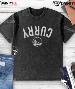 Good Steph Curry Golden State Warriors inverted upside washed t-shirt showcasing team pride and stylish design.