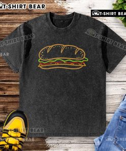 Good Sub Sandwich Food design on a washed t-shirt, featuring vibrant graphics and a trendy style for food lovers.