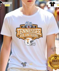 Alt Text: 2025 Aflac Kickoff Game 1 T-Shirt featuring Good Tennessee Volunteers logo and vibrant team colors.