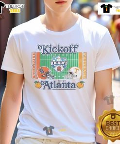 Good Tennessee Volunteers Vs Syracuse Orange 2025 Aflac Kickoff Game 1 T-Shirt featuring team logos and vibrant design.