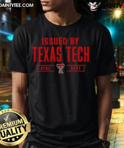 Texas Tech Red Raiders t-shirt issued by Texas Tech Athletic Department, showcasing school pride and team spirit.