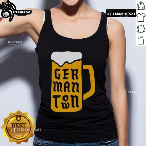 Good The Germantown Beer Tank Top featuring a stylish design, perfect for summer outings and casual brewery visits.