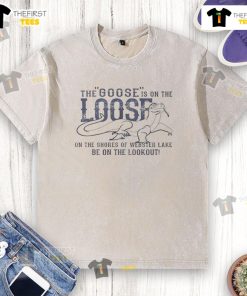 Good The Goose Is On The Loose washed t-shirt featuring a playful design and relaxed fit for casual wear.
