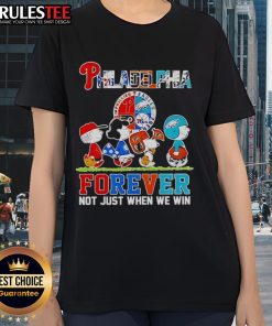Good The Peanuts Philadelphia Sport Teams logo tee for ladies celebrating team spirit, not just victories.