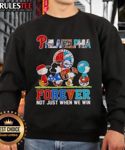 Alt Text: Good The Peanuts Philadelphia Sport Teams Logo Forever sweatshirt showcasing team spirit, perfect for fans.