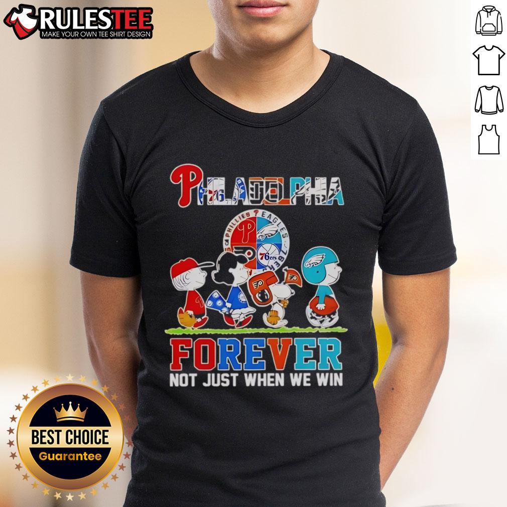 Good The Peanuts Philadelphia Sport Teams Logo Forever Not Just When We Win T-Shirt Alt Text: Good The Peanuts Philadelphia Sport Teams Logo Forever Not Just When We Win T-Shirt featuring vibrant team graphics